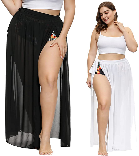 Hanna Nikole plus Size Sarong Swimsuit Cover Ups Bikini Beach Cover-Ups Wrap Skirt Apparel & Accessories > Clothing > Swimwear Kylie Max   