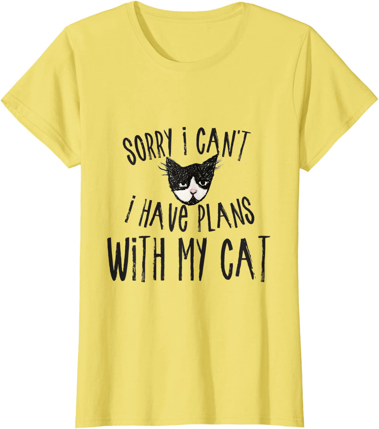 Sorry I can't I have plans with my Cat T-Shirt Arts & Entertainment > Party & Celebration > Gift Giving Caterpillar Lemon Women 2XL