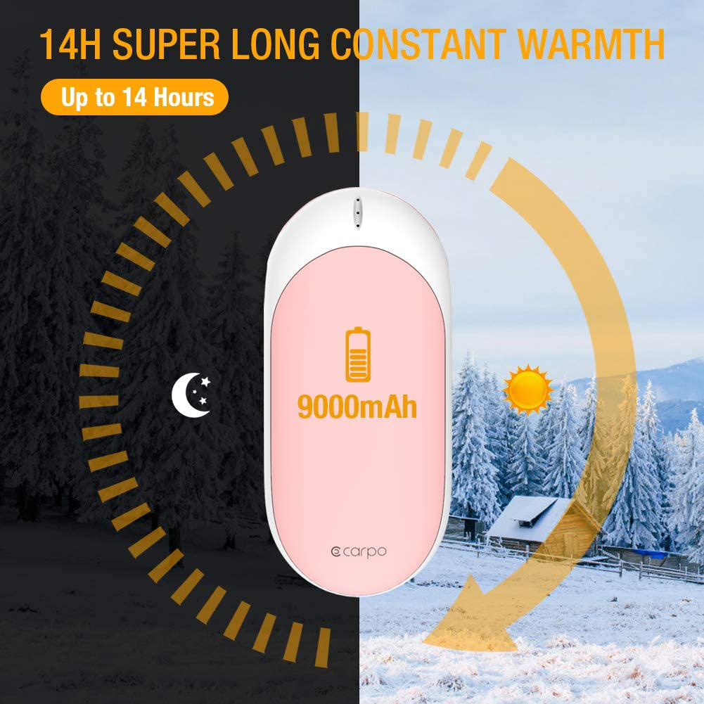 Hand Warmers Rechargeable | 9000mAh Electric Hot Hands Hand Warmer Power Bank | Portable Pocket Warmer Reuesable Handwarmers for Outdoor Sports, Hunting, Golf | Warm Gifts for Women Men Arts & Entertainment > Party & Celebration > Gift Giving CarPo   