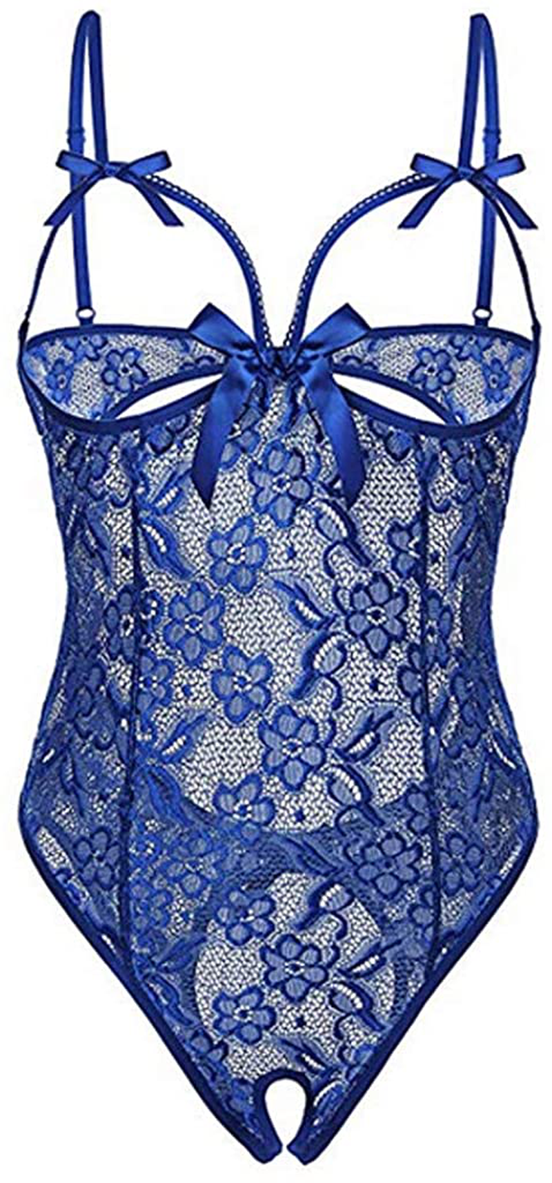 MOOKO Lingerie for Women Plus Size Lace Lingerie Sets Chemise Sleepwear Sexy Babydoll Mini Teddy Bodysuit Nightgown Apparel & Accessories > Clothing > Underwear & Socks > Lingerie MOOKO G-blue X-Large 