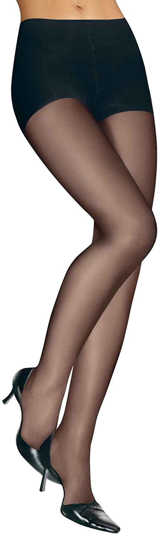 L'Eggs Women'S Sheer Energy Sheer Toe Pantyhose Apparel & Accessories > Clothing > Underwear & Socks > Shapewear L'eggs Jet Black 1 B, 1-Pack