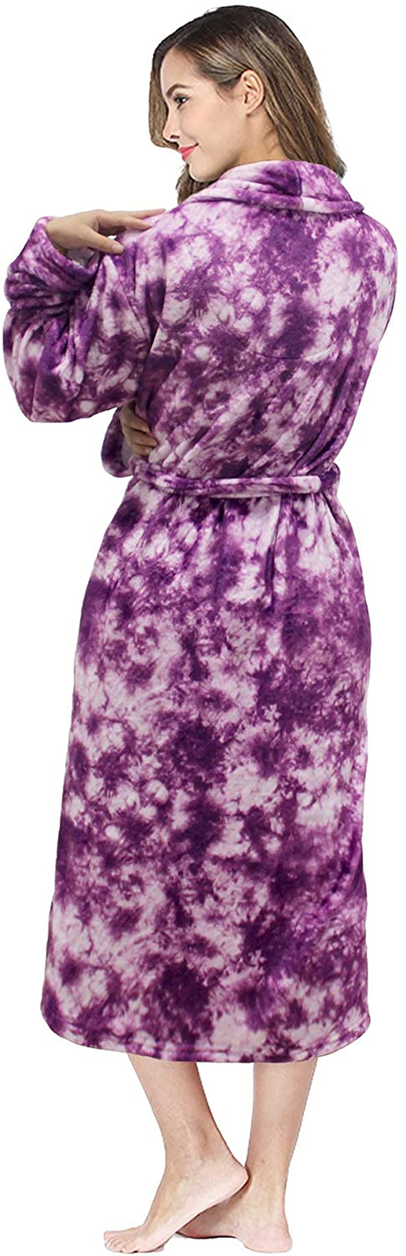 RONGTAI Womens Bathrobe Ladies Fleece Plush Warm Long Robes Apparel & Accessories > Clothing > Sleepwear & Loungewear > Robes Kylie Max   
