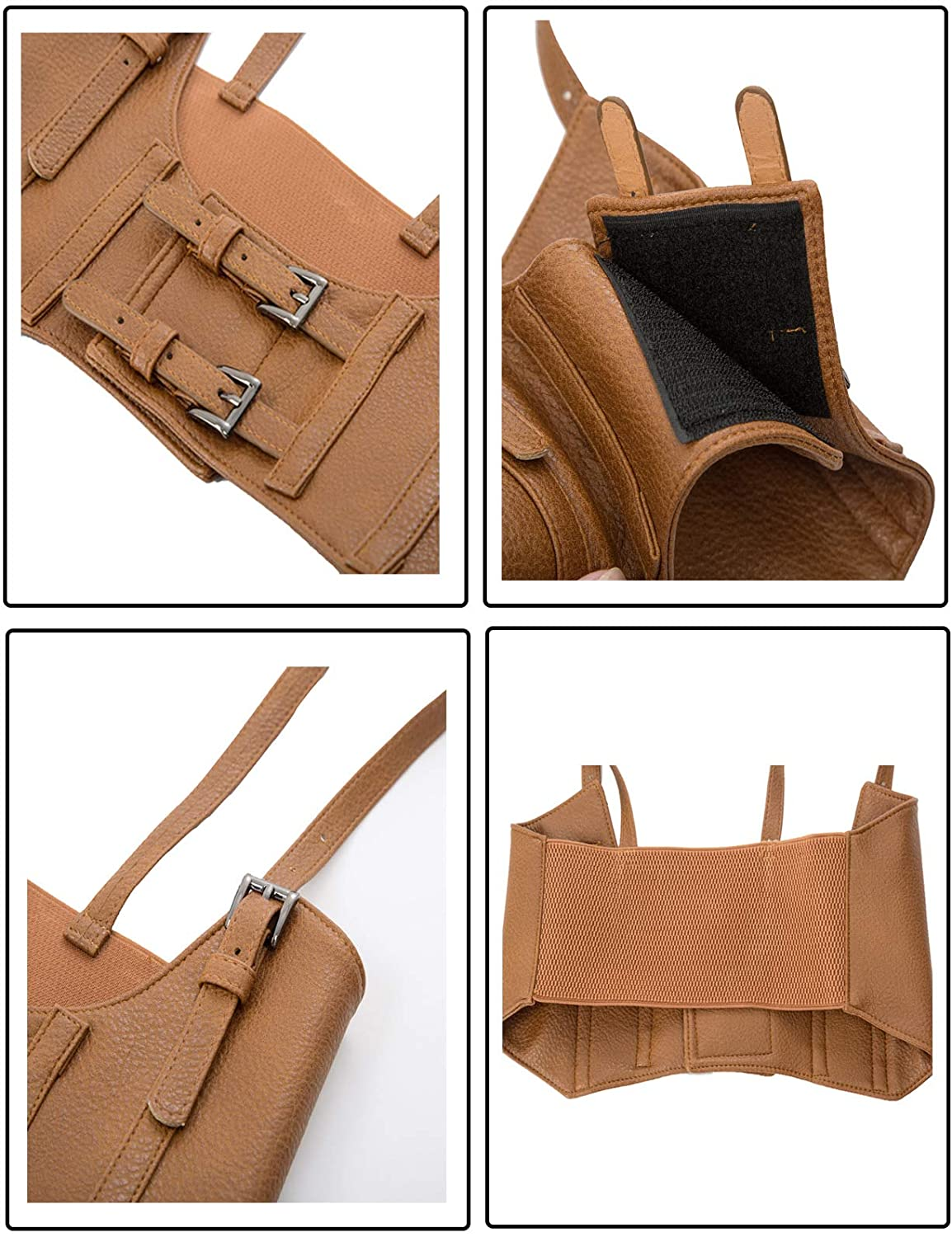 KANCY KOLE Women Fashion Faux Leather Waist Belt Steampunk Underbust Corset Apparel & Accessories > Clothing > Underwear & Socks > Lingerie KANCY KOLE   