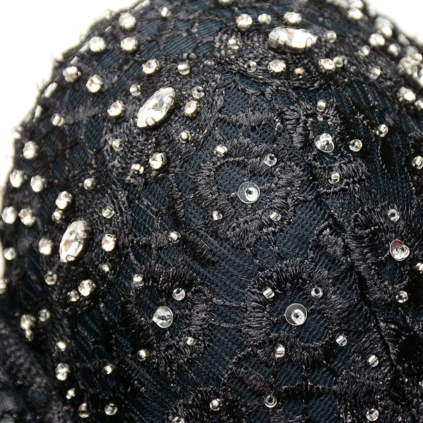 ELLACCI Women'S Natural Reigning Lace Rhinestone Bustier Crop Top Sexy Mesh Corset Top Bra Black Apparel & Accessories > Clothing > Underwear & Socks > Lingerie ELLACCI   