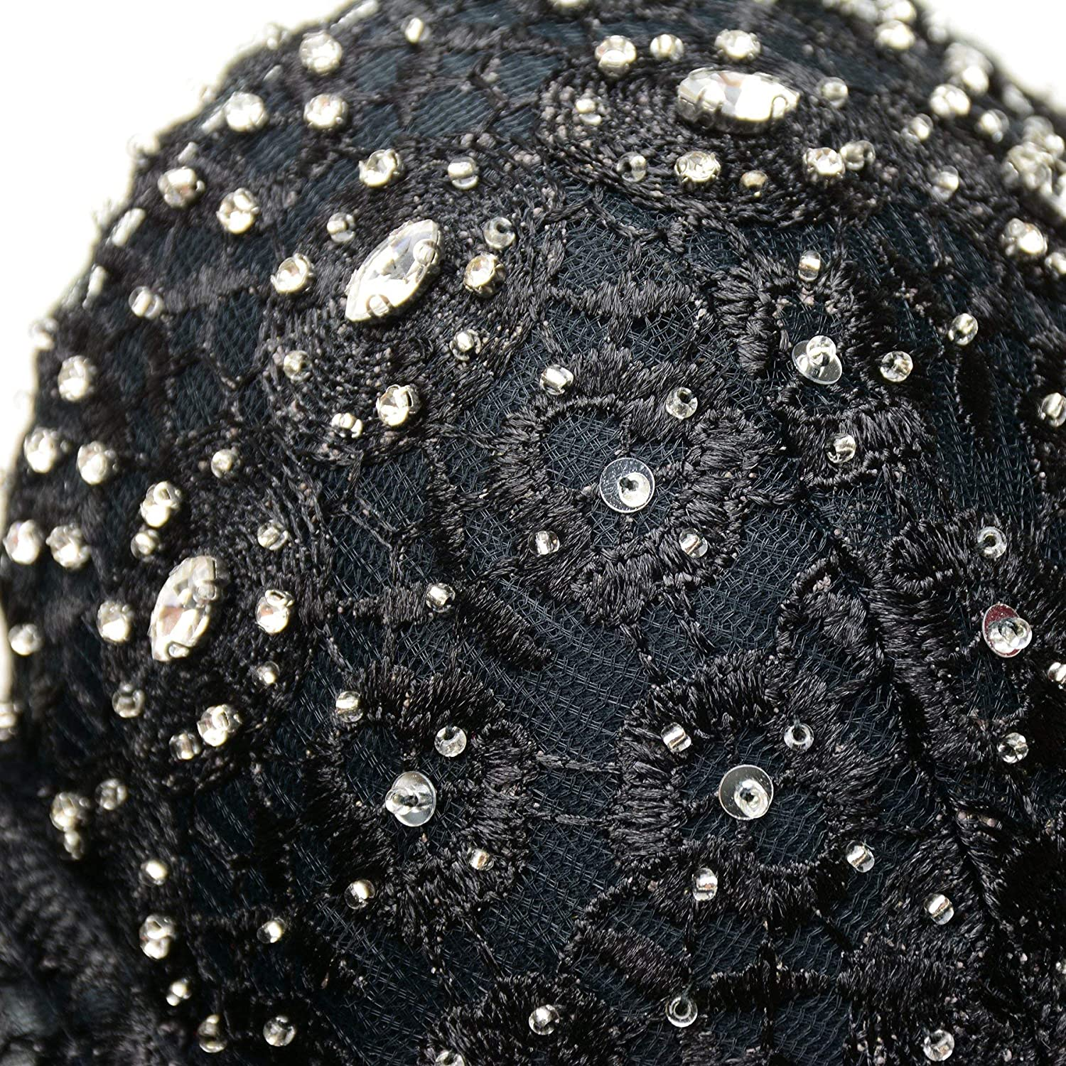 ELLACCI Women'S Natural Reigning Lace Rhinestone Bustier Crop Top Sexy Mesh Corset Top Bra Black Apparel & Accessories > Clothing > Underwear & Socks > Lingerie ELLACCI   