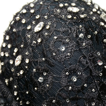 ELLACCI Women'S Natural Reigning Lace Rhinestone Bustier Crop Top Sexy Mesh Corset Top Bra Black Apparel & Accessories > Clothing > Underwear & Socks > Lingerie ELLACCI   