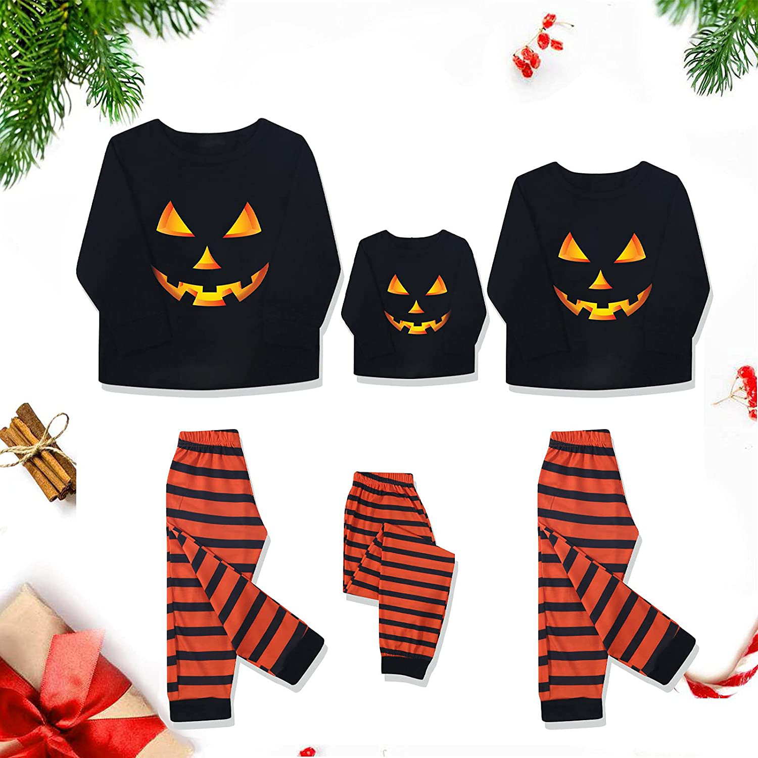 Generic family Fashion Casual Long Sleeve Halloween Lady Pajamas Set Long Sleeve Tops and Pants PJ Sets Family Pajamas Apparel & Accessories > Clothing > Sleepwear & Loungewear > Pajamas Generic   