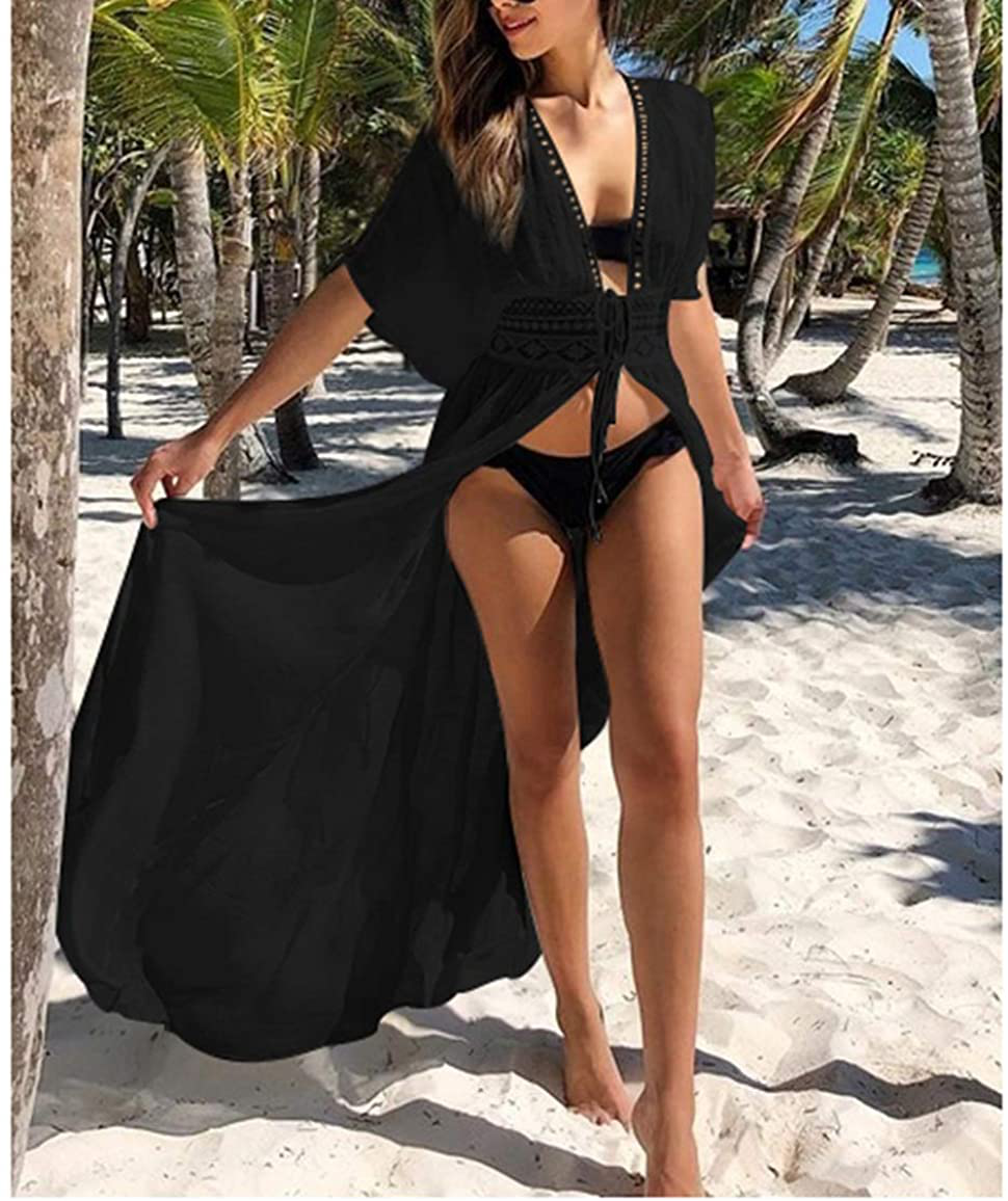 Wander Agio Womens Bikini Cover Ups Beach Coverup Swimsuits Sunscreen Long Top Apparel & Accessories > Clothing > Swimwear Kylie Max   