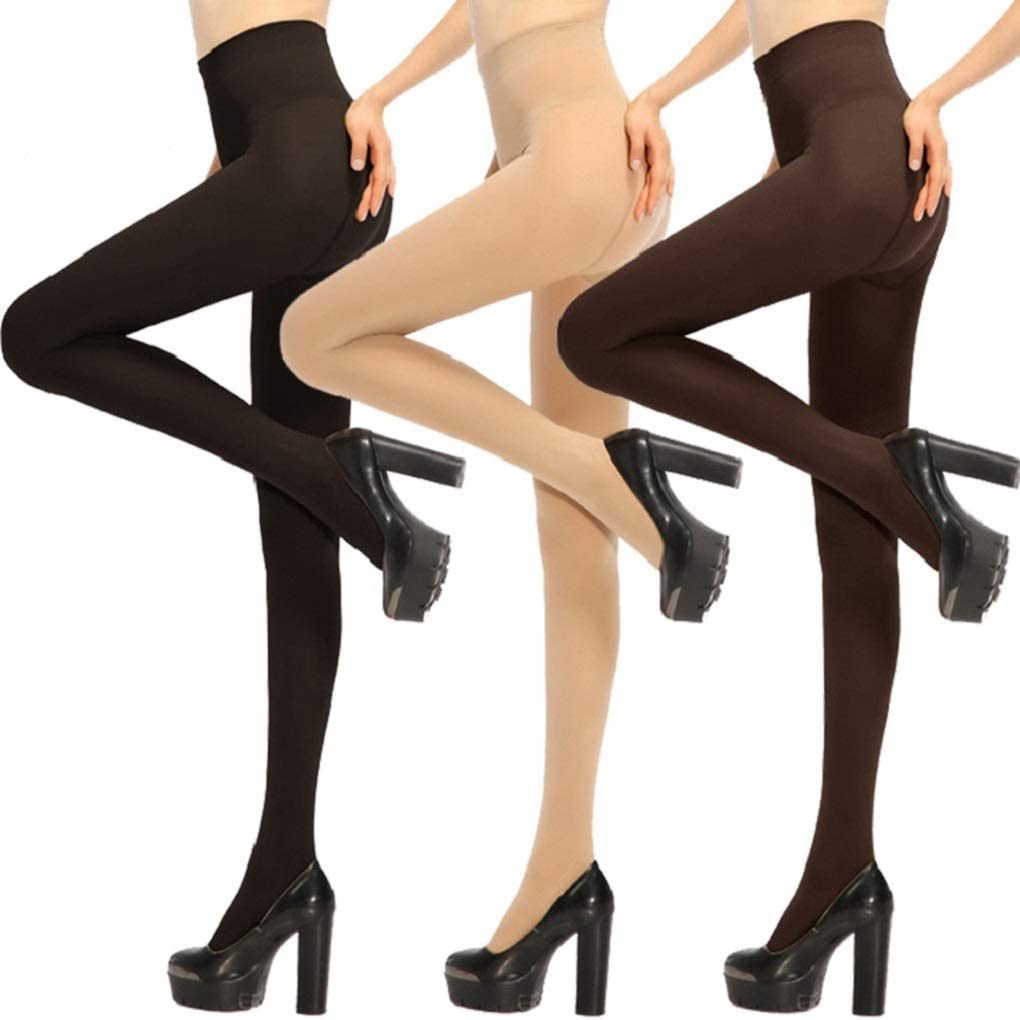 Women Tight,Ladies Tights,Womens Opaque Pantyhose Lady Black Leggings Apparel & Accessories > Clothing > Underwear & Socks > Shapewear KalaBear 3 Pairs-black,nude,coffee One Size 