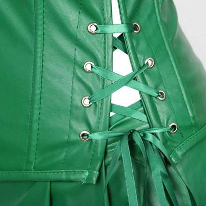 Frawirshau Faux Leather Corset Dress Corsets for Women Sexy Bustier Lingeire Corset Skirt Costume Apparel & Accessories > Clothing > Underwear & Socks > Lingerie frawirshau   