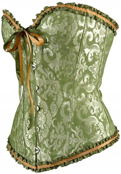 Kylabess Women'S plus Size Bustier Corset Top Sexy Satin Waist Cincher Lace up Boned Lingerie Apparel & Accessories > Clothing > Underwear & Socks > Lingerie KylaBess   