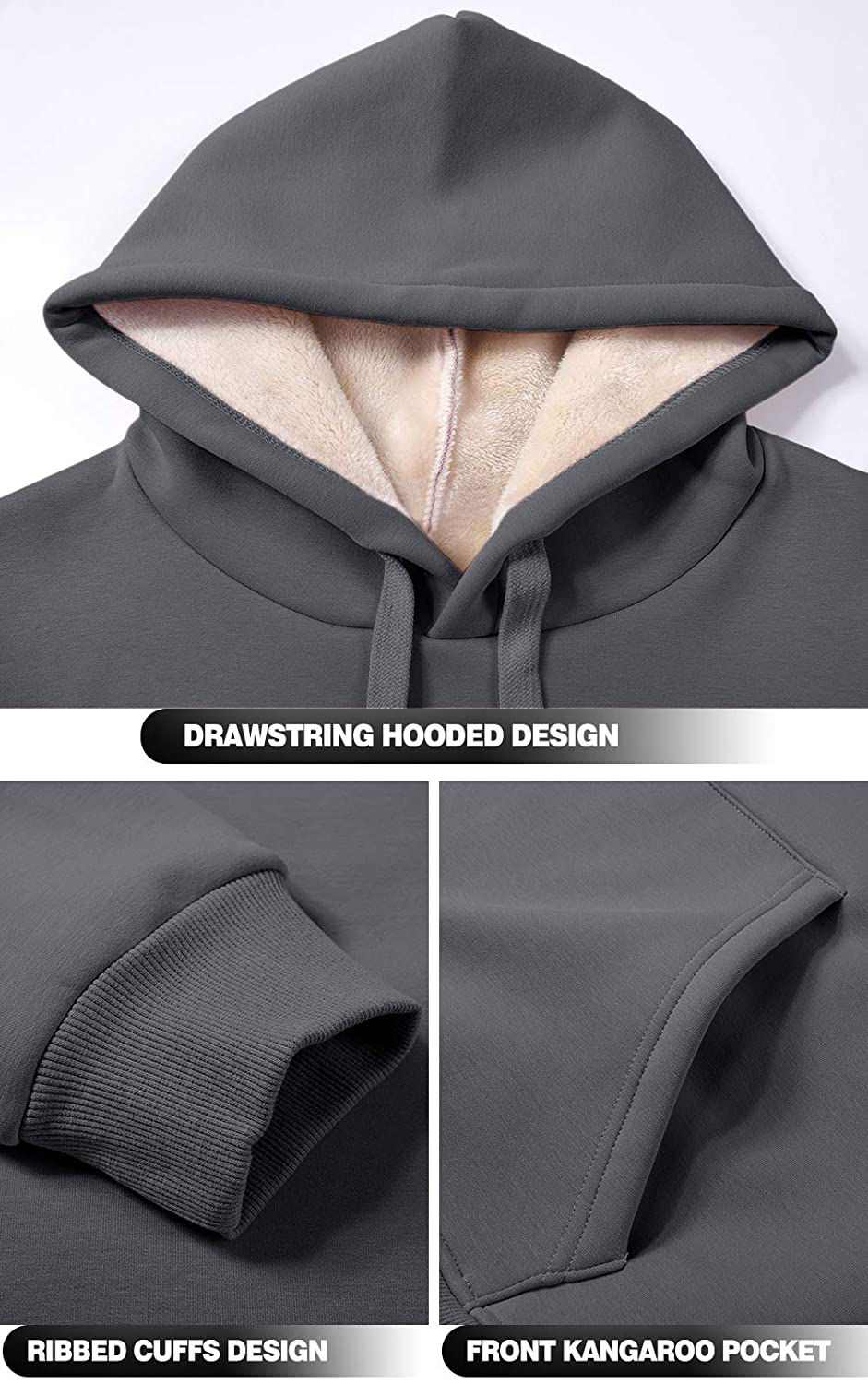 Theast Womens Winter Casual Warm Fleece Sherpa Lined Pullover Hooded Sweatshirt, Hoodies Sweatshirt for Women Apparel & Accessories > Clothing > Activewear Kylie Max   