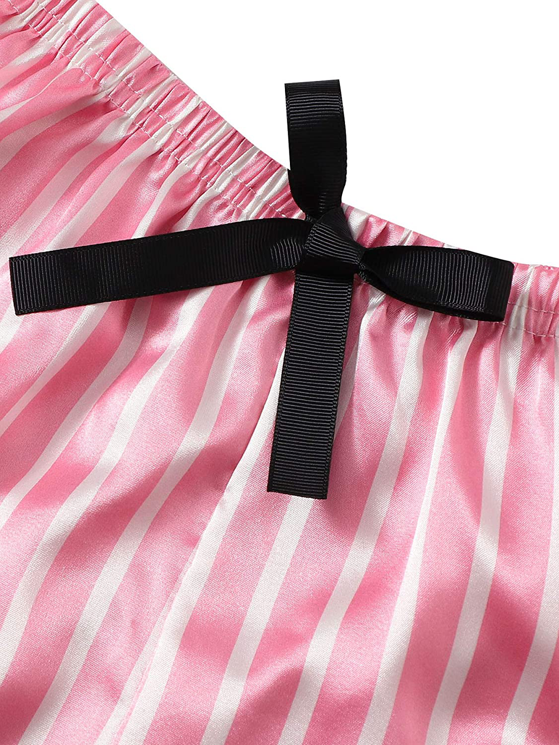 WDIRARA Women'S Silk Satin Pajama Set 4 Pieces Sleepwear Loungewear Pj Sets Apparel & Accessories > Clothing > Sleepwear & Loungewear Kylie Max   