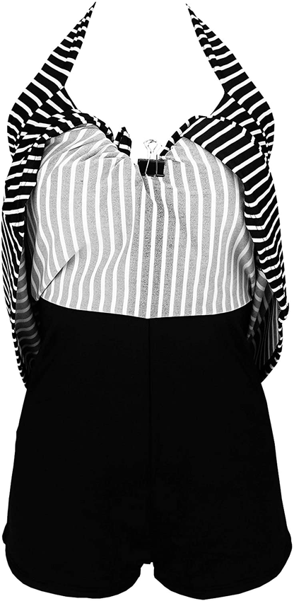 COCOSHIP Vintage Sailor Pin up Swimsuit Retro One Piece Skirtini Cover up Swimdress(Fba) Apparel & Accessories > Clothing > Swimwear Kylie Max   