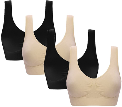 Vermilion Bird Women'S 3 Pack Seamless Comfortable Sports Bra with Removable Pads Apparel & Accessories > Clothing > Underwear & Socks > Bras Kylie Max   