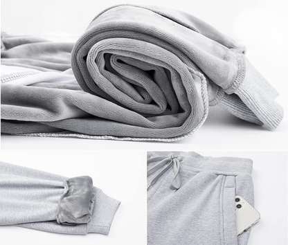 MOUEEY Women'S Super Warm Sherpa Lined Athletic Sweatpants Jogger Fleece Pants with Zipper Pockets Apparel & Accessories > Clothing > Activewear Kylie Max   