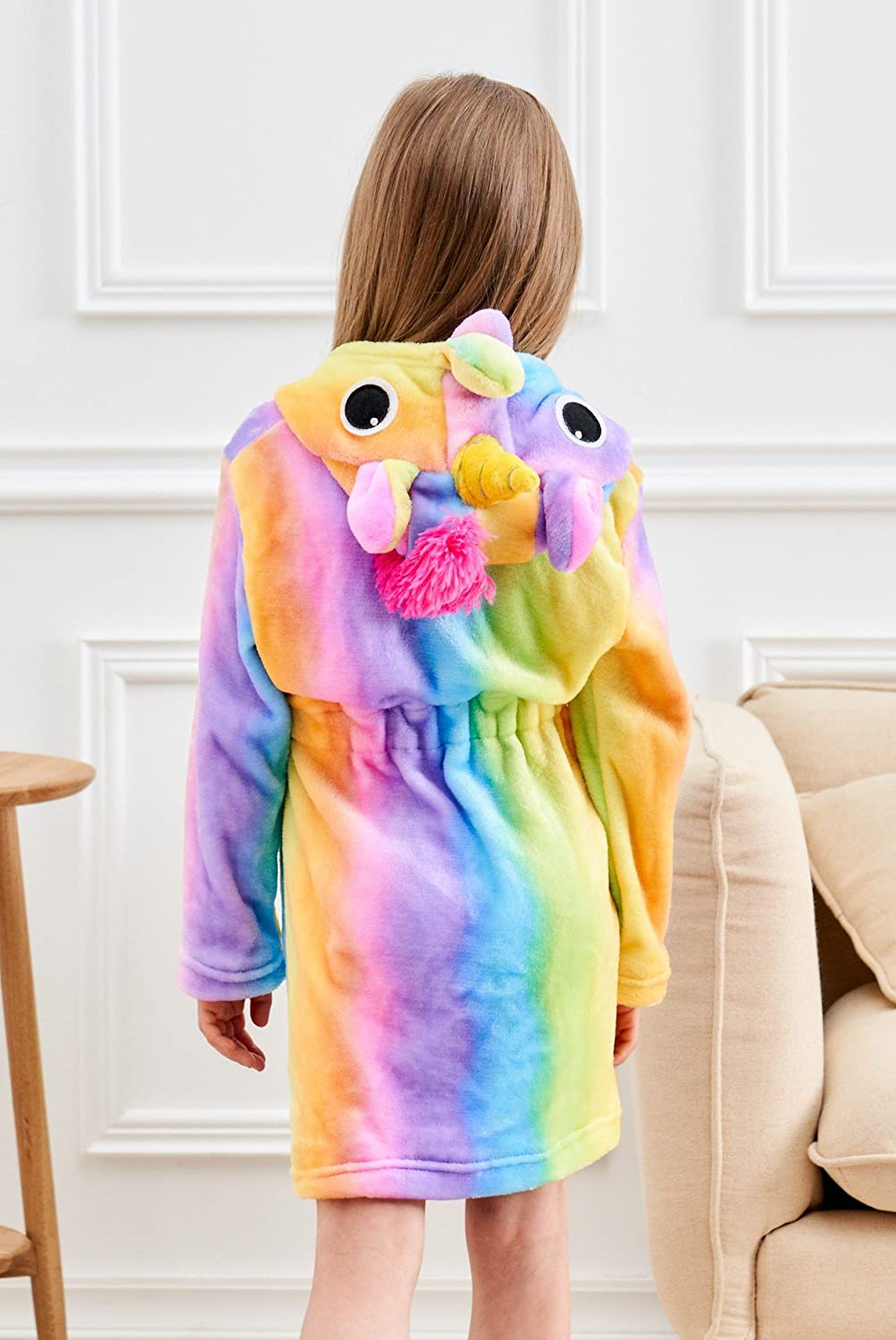 Doctor Unicorn Soft Unicorn Hooded Bathrobe Sleepwear - Unicorn Gifts for Girls Apparel & Accessories > Clothing > Sleepwear & Loungewear > Robes Kylie Max   