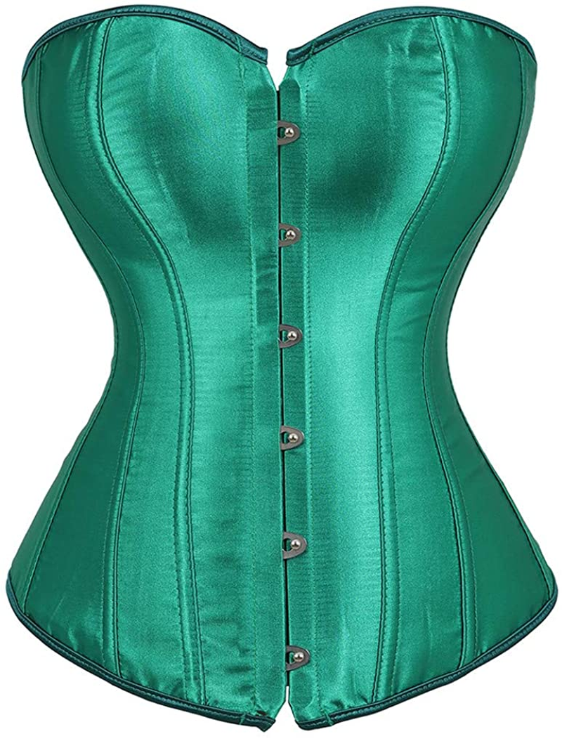 Corsets for Women plus Size Black Corset Sexy Bustier Corset Top Lingerie Apparel & Accessories > Clothing > Underwear & Socks > Lingerie frawirshau Green 3X-Large 