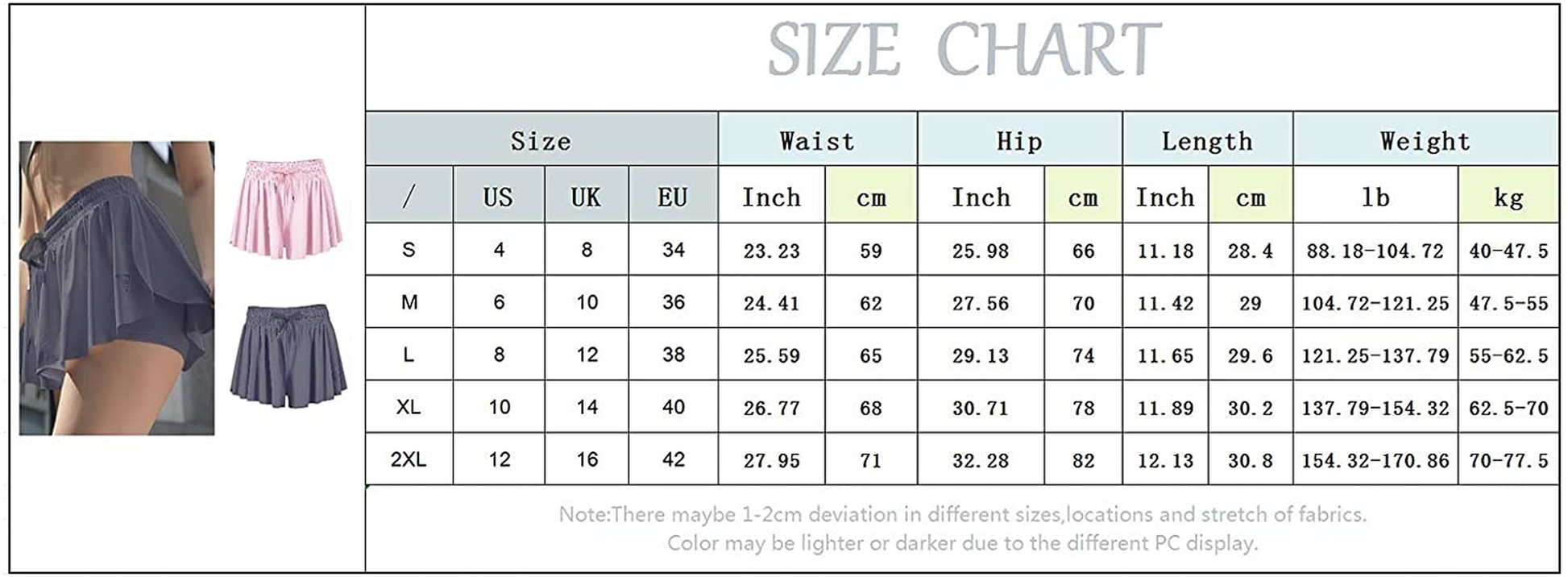 Burband Womens High Waisted Flowy Tennis Skirts Gym Yoga Pants Stretchy Pleated Golf Biker Shorts Summer Cute Lounge Skirts Apparel & Accessories > Clothing > Underwear & Socks > Shapewear Burband   