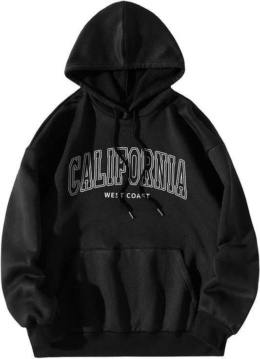 SOLY HUX Women'S Casual California Hoodie Long Sleeve Drawstring Pullover Sweatshirt Apparel & Accessories > Clothing > Activewear Kylie Max   