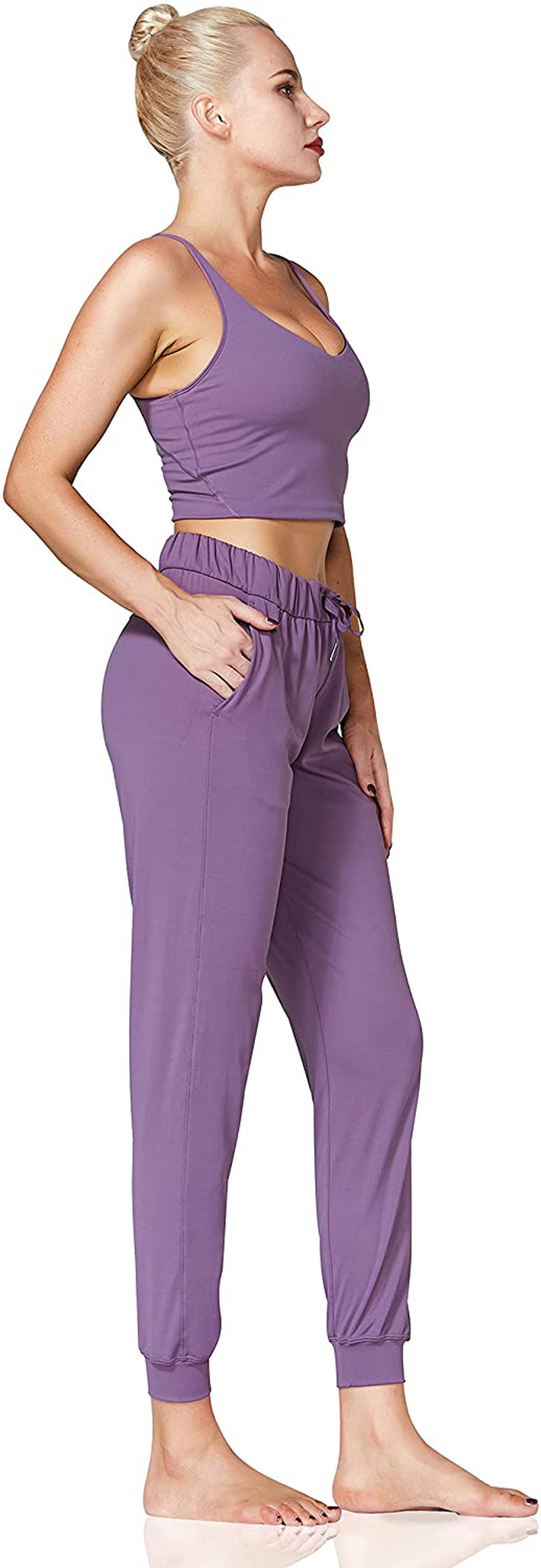 Sunzel Women Lightweight Joggers Pants with Pockets, Super Soft Quick Dry Lounge Sweatpants for Yoga Workout Running Casual Apparel & Accessories > Clothing > Activewear Kylie Max   