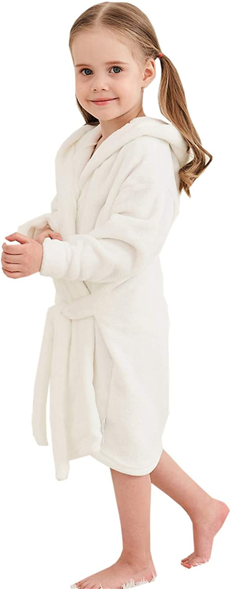 Umeyda Girls Robe,Cute & Fleece Hooded Robe with Belt for Girls, 12 Months - 18 Years Apparel & Accessories > Clothing > Sleepwear & Loungewear > Robes Kylie Max   