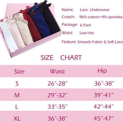 LEVAO Womens Bikini Panties Underwear Lace Hipster Seamless Sexy Hi Cuts Pack 6 Apparel & Accessories > Clothing > Underwear & Socks > Underwear LEVAO   