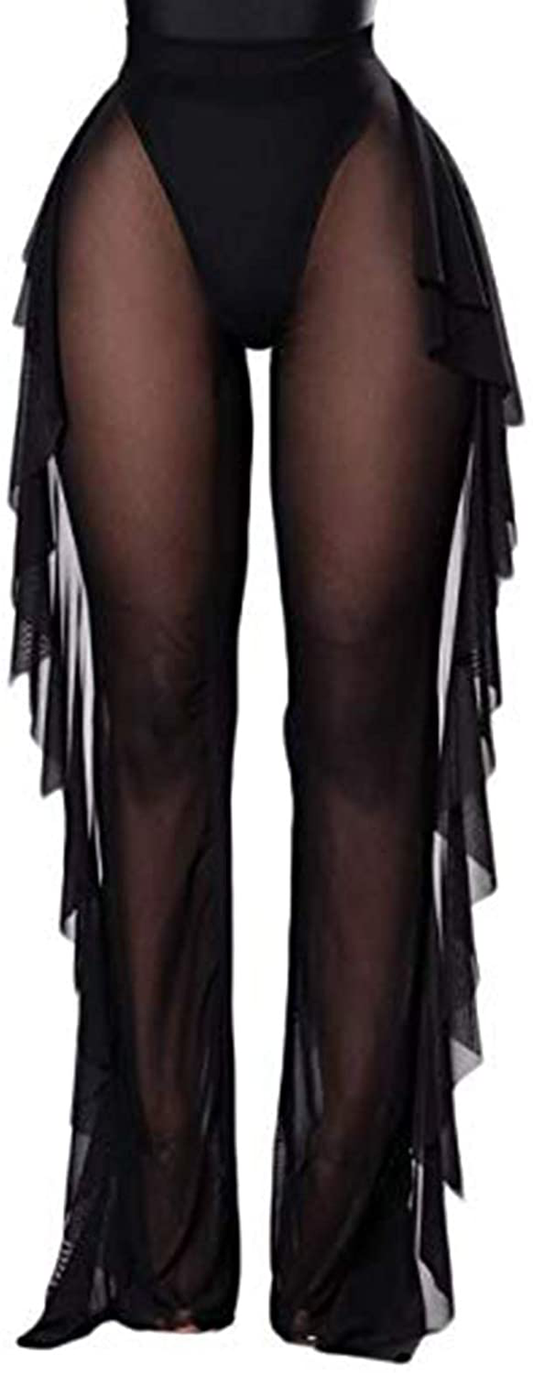 Women'S Beach Sheer Mesh Legging Pant See through Bikini Bottom Swimsuit Cover Up Apparel & Accessories > Clothing > Swimwear Kylie Max   