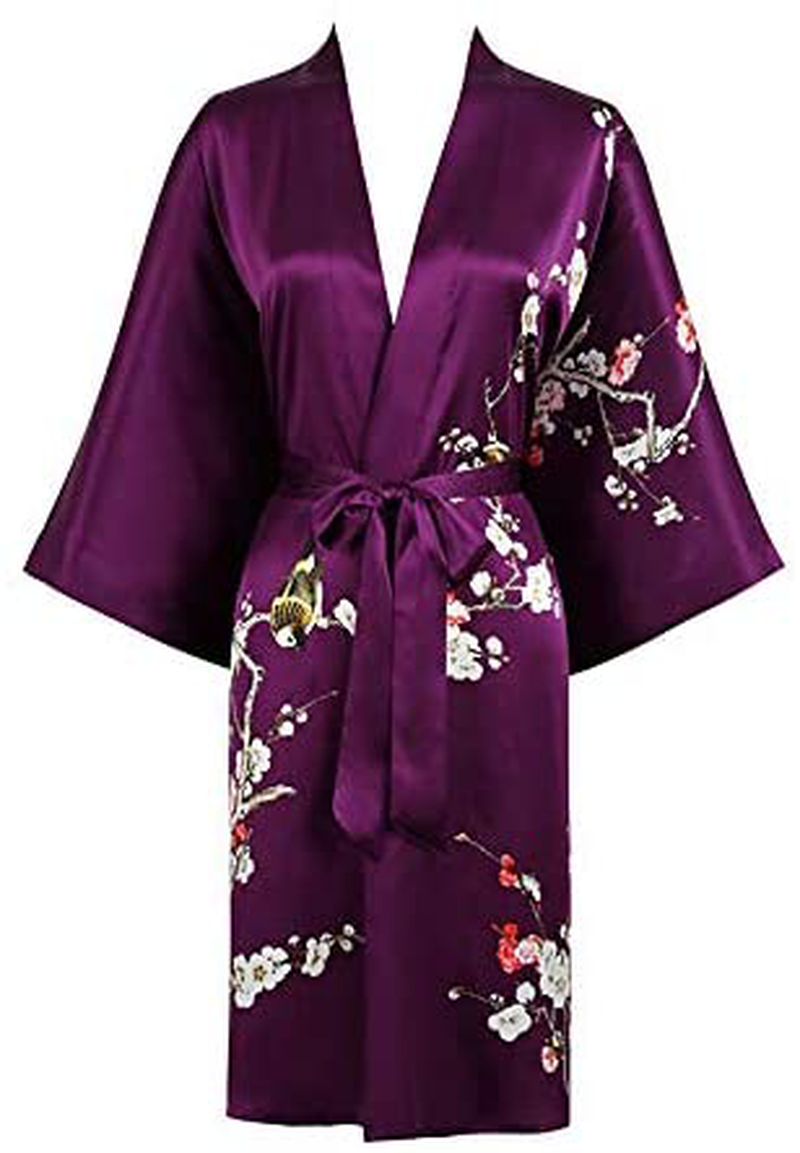 Grace Silk 100% Silk Short Robe Kimono Apparel & Accessories > Clothing > Sleepwear & Loungewear > Robes Grace Scarves   