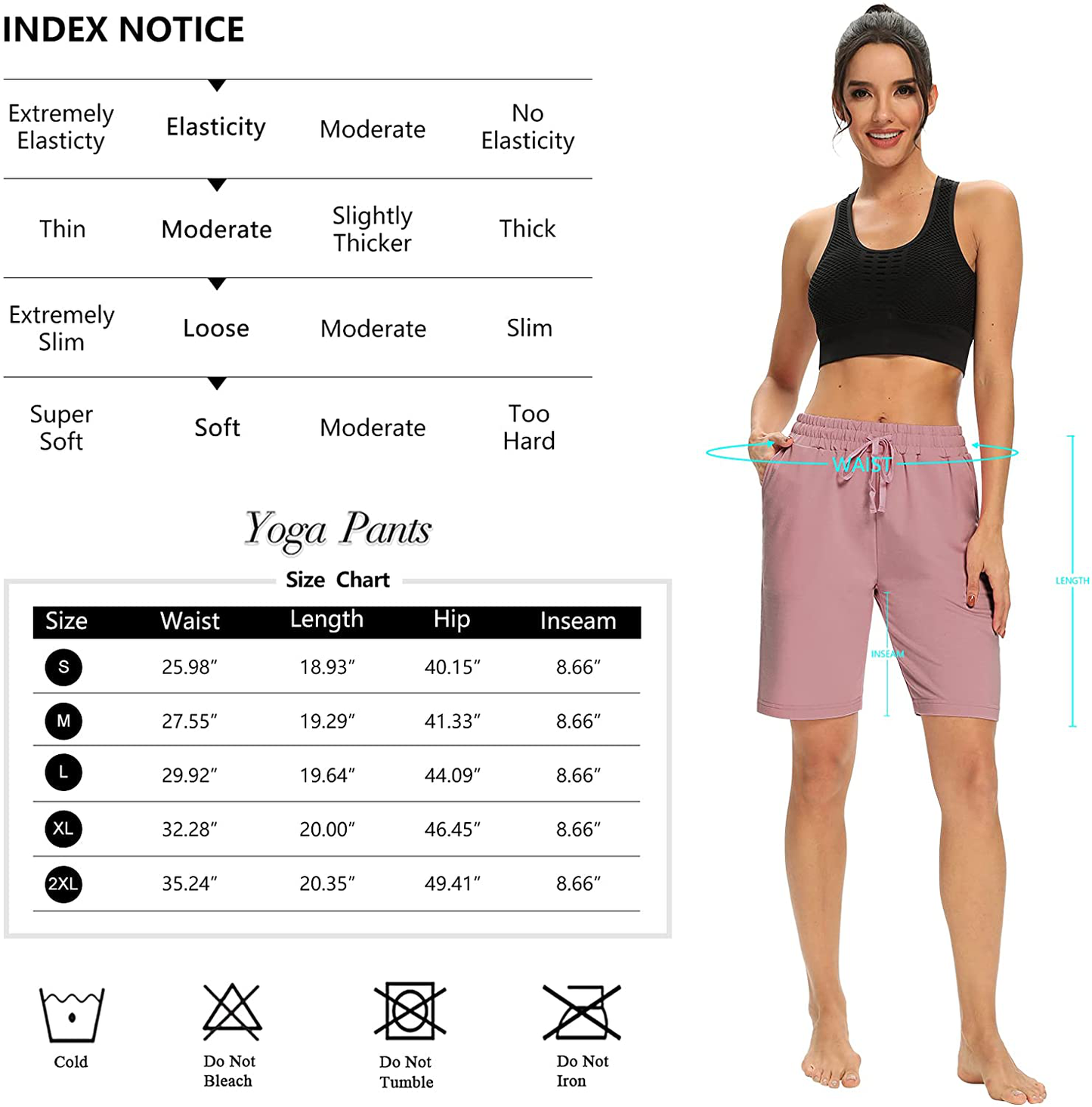 DIBAOLONG Womens Yoga Shorts Loose Comfy Drawstring Lounge Bermuda Shorts with 3 Pockets Apparel & Accessories > Clothing > Shorts Kylie Max   