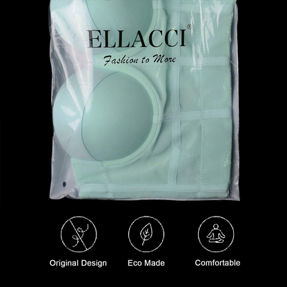 ELLACCI Women'S Mesh Bustier Crop Top Push up Corset Tops Bra Black Apparel & Accessories > Clothing > Underwear & Socks > Lingerie ELLACCI   