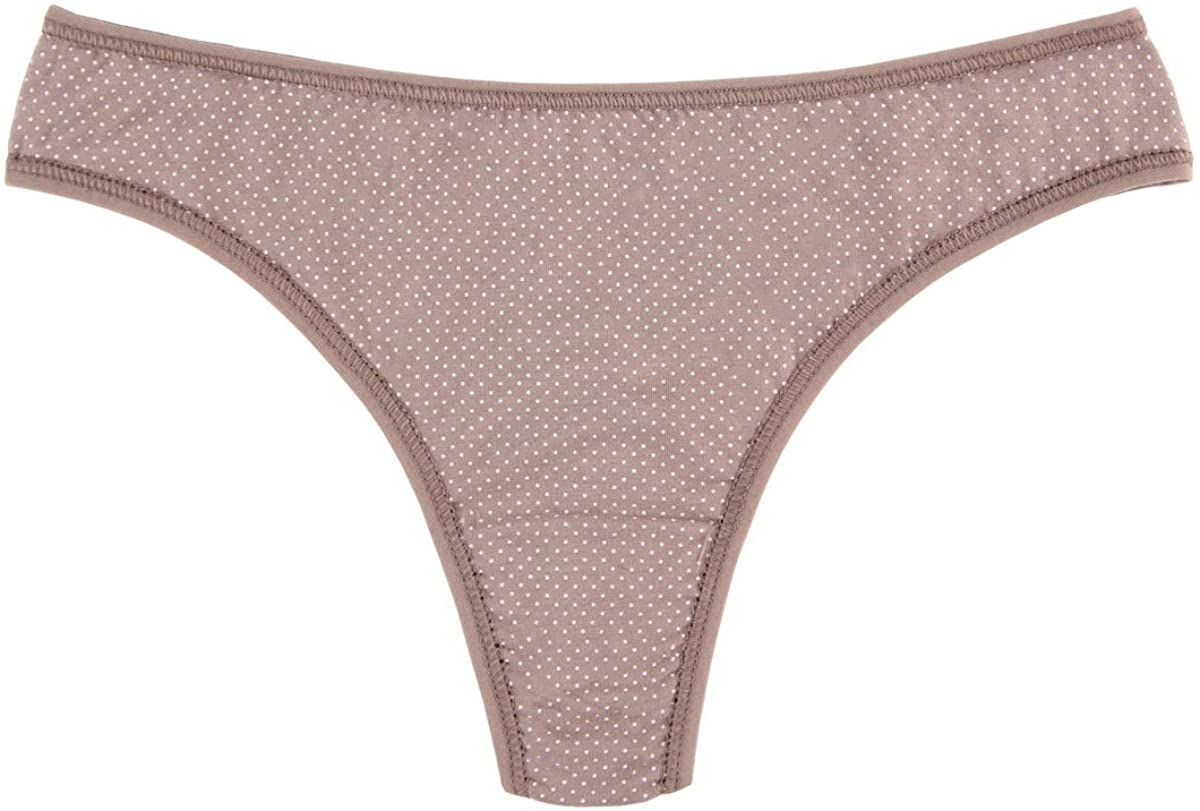 Knitlord 6 Pack Women'S Thongs Underwear Cotton Breathable Panties Hipster Bikini Apparel & Accessories > Clothing > Underwear & Socks > Underwear KNITLORD   