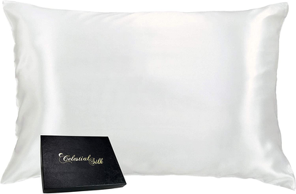 Celestial Silk 100% Pure Mulberry Silk Pillowcase Premium 25 Momme for Hair and Skin, Hypoallergenic Charmeuse Silk Weave on Both Sides - Hidden Zipper Closure (King, Vintage Pink) Arts & Entertainment > Party & Celebration > Gift Giving Celestial Silk White King 