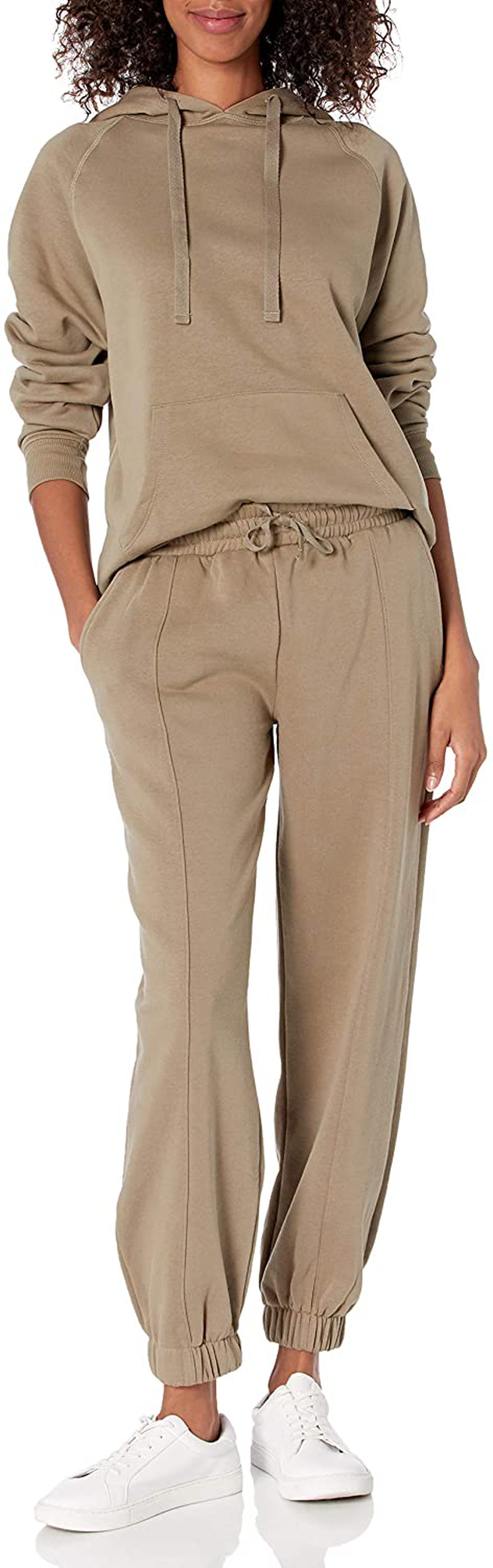 The Drop Women'S Renee Street-Fleece Coverstitched Utility Hoodie Apparel & Accessories > Clothing > Activewear Kylie Max   
