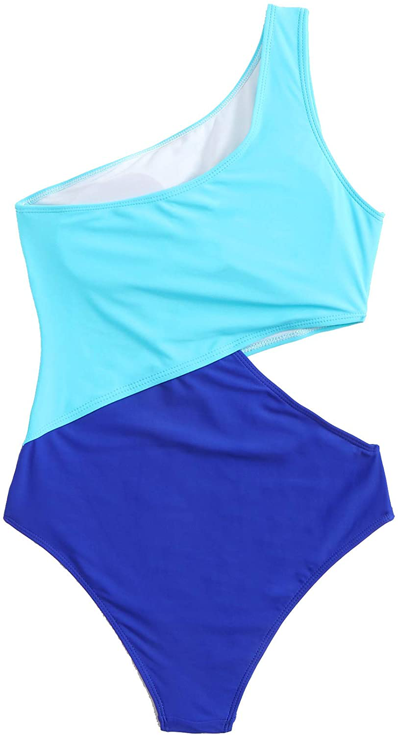 Sweatyrocks Women'S Bathing Suits One Shoulder Cutout One Piece Swimsuit Swimwear Monokini Apparel & Accessories > Clothing > Swimwear Kylie Max   