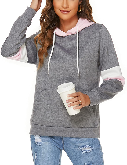 FINWANLO Hoodies for Women Casual Long Sleeve Tops Fleece Pullover Hooded Sweatshirts Jacket with Pockets Apparel & Accessories > Clothing > Activewear Kylie Max   
