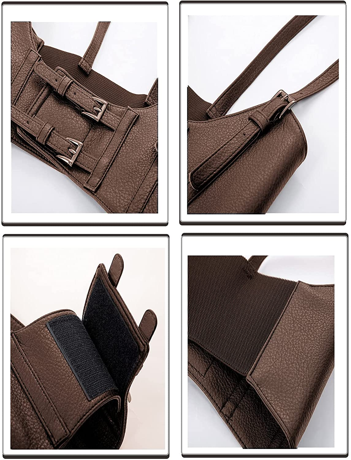 KANCY KOLE Women Fashion Faux Leather Waist Belt Steampunk Underbust Corset Apparel & Accessories > Clothing > Underwear & Socks > Lingerie KANCY KOLE   
