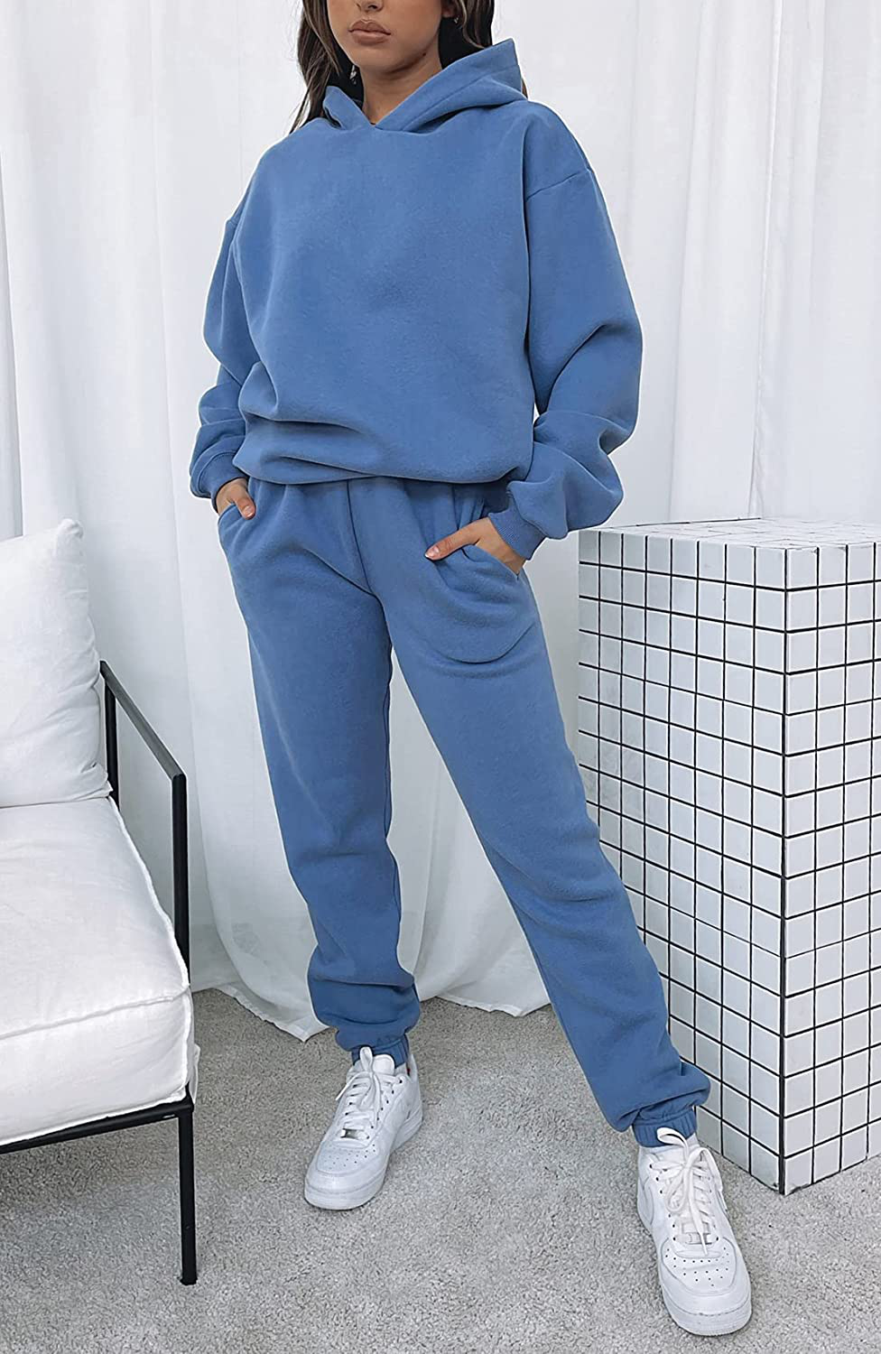 URBEARTH Womens Casual Comfy Sweatpants High Waisted Drawstring Sweat Pants Winter Cinch Bottom Joggers with Pocket Apparel & Accessories > Clothing > Activewear Kylie Max   