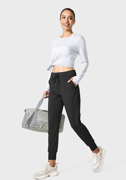 SANTINY Women'S Joggers Pants with Pockets Drawstring Running Sweatpants for Women Lounge Workout Jogging Apparel & Accessories > Clothing > Activewear Kylie Max   