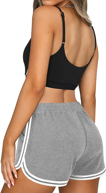 OFEEFAN Womens Athletic Shorts with Pockets Workout Running Summer Lounge Dolphin Shorts Apparel & Accessories > Clothing > Shorts Kylie Max   