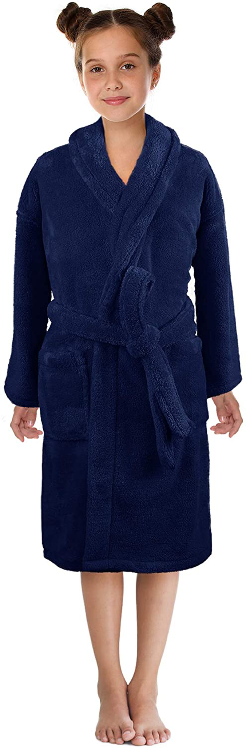 Turkish Linen Ultra-Soft Plush Shawl 100% Polyester Robes for Boys and Girls Apparel & Accessories > Clothing > Sleepwear & Loungewear > Robes Kylie Max   
