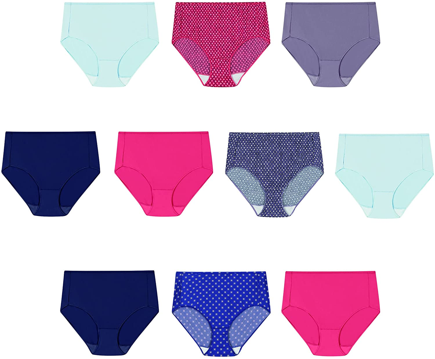 Hanes Women'S Cool Comfort Microfiber Brief Underwear, 10-Pack Apparel & Accessories > Clothing > Underwear & Socks > Underwear Hanes 10 Pack - Assorted 1 9 