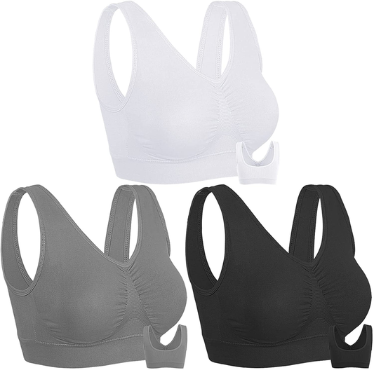 Onory 3 Pack Sports Bras for Women Wirefree Padded Workout Yoga Gym Fitness Bra Apparel & Accessories > Clothing > Underwear & Socks > Bras Kylie Max   