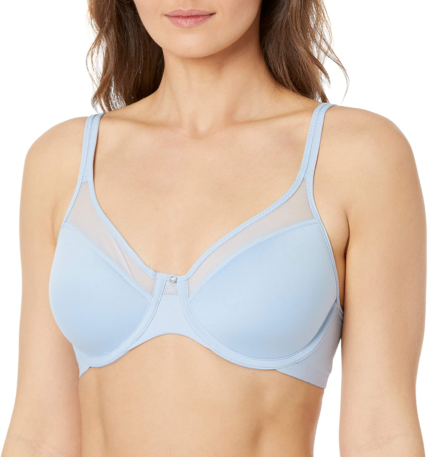 Bali Women's One Smooth U Ultra Light Illusion Neckline Underwire Bra DF3439 Apparel & Accessories > Clothing > Underwear & Socks > Bras Bali Women's IA - Bras Blue Flight 40D 