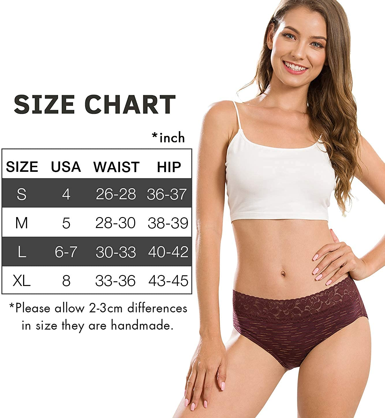 Cotton Hipster Panties for Women Lace Hiphugger Panties Bikini Underwear Pack Apparel & Accessories > Clothing > Underwear & Socks > Underwear Altheanray   