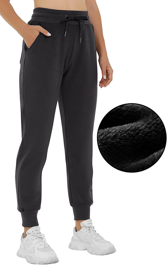 Heathyoga Fleece Lined Joggers for Women Thermal Sweatpants for Women Joggers with Pockets Workout Pants Running Pants Apparel & Accessories > Clothing > Activewear Kylie Max   