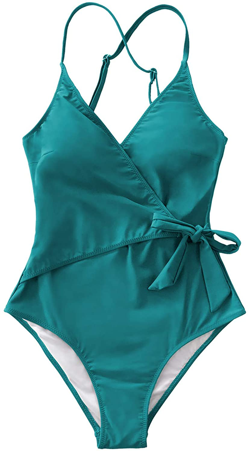 CUPSHE Women'S Elegant Dance Solid One-Piece Swimsuit Beach Swimwear Bathing Suit Apparel & Accessories > Clothing > Swimwear Kylie Max   