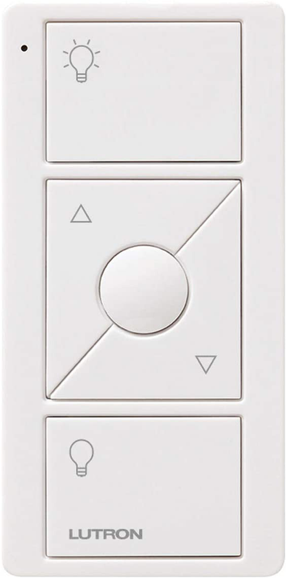 Lutron 3-Button with Raise/Lower Pico Remote for Caseta Wireless Smart Lighting Dimmer Switch, PJ2-3BRL-WH-L01R, White Arts & Entertainment > Party & Celebration > Gift Giving Lutron White  
