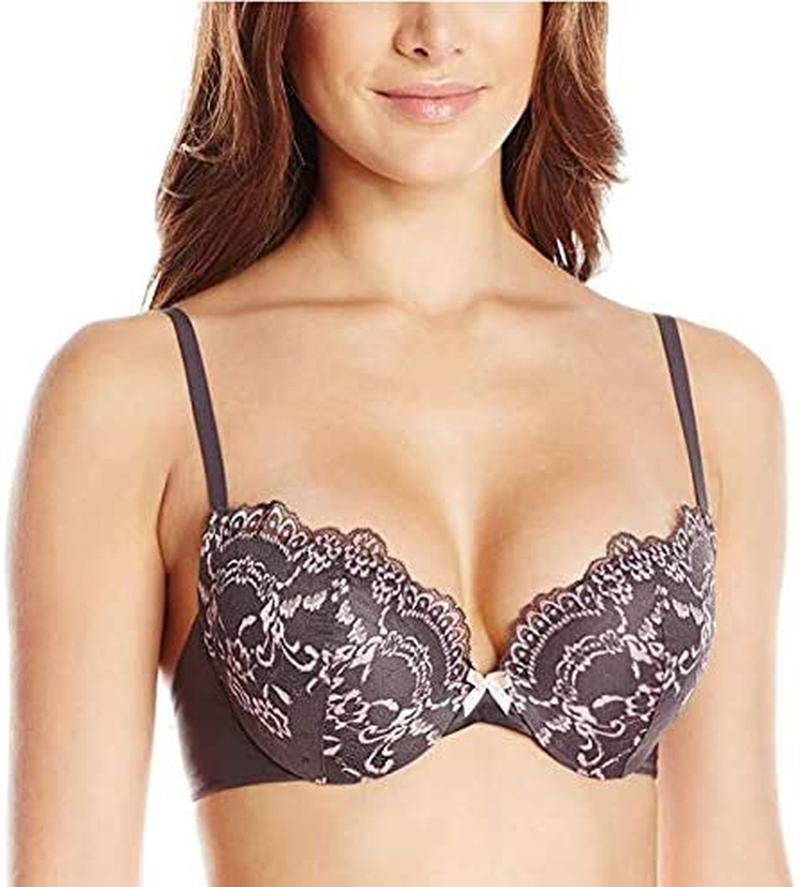 Maidenform Women's Love The Lift Push Up & In Demi Bra DM9900 Apparel & Accessories > Clothing > Underwear & Socks > Bras Maidenform Women's IA - Bras Rising Smoke/Gentle Peach Combo 40B 