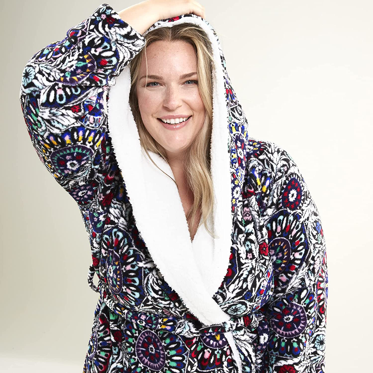 Vera Bradley Plush Fleece Robe, Stained Glass Medallion Apparel & Accessories > Clothing > Sleepwear & Loungewear > Robes Kylie Max   